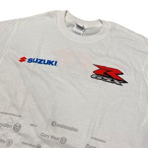 Men’s Suzuki GSXR Tee Shirt Top Motor Cycle Sport Bike Y2K Small S White Used